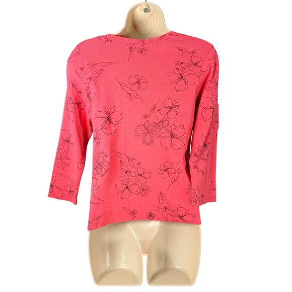 Fresh Produce 2pc Set Small Pink Floral Print V-neck Top Tiered Ruffle Skirt - Picture 5 of 16